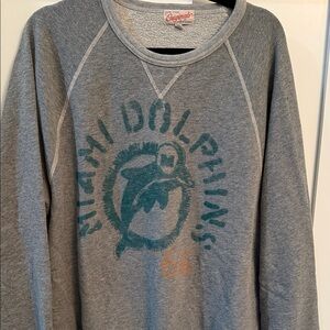 Junk Food Clothing Gray Miami Dolphins Crewneck Sweater XXL